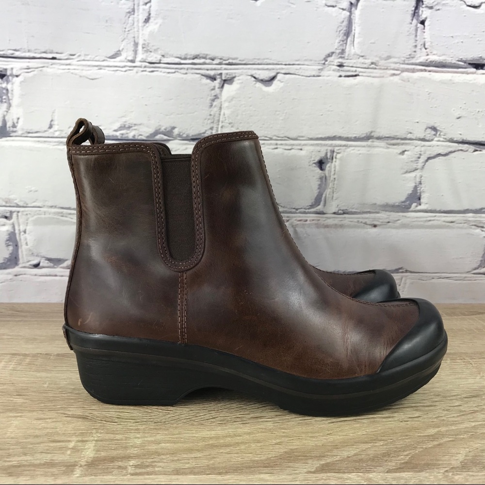 Dansko Vail Brown Leather Clog Ankle Boots 37 - Picture 1 of 9